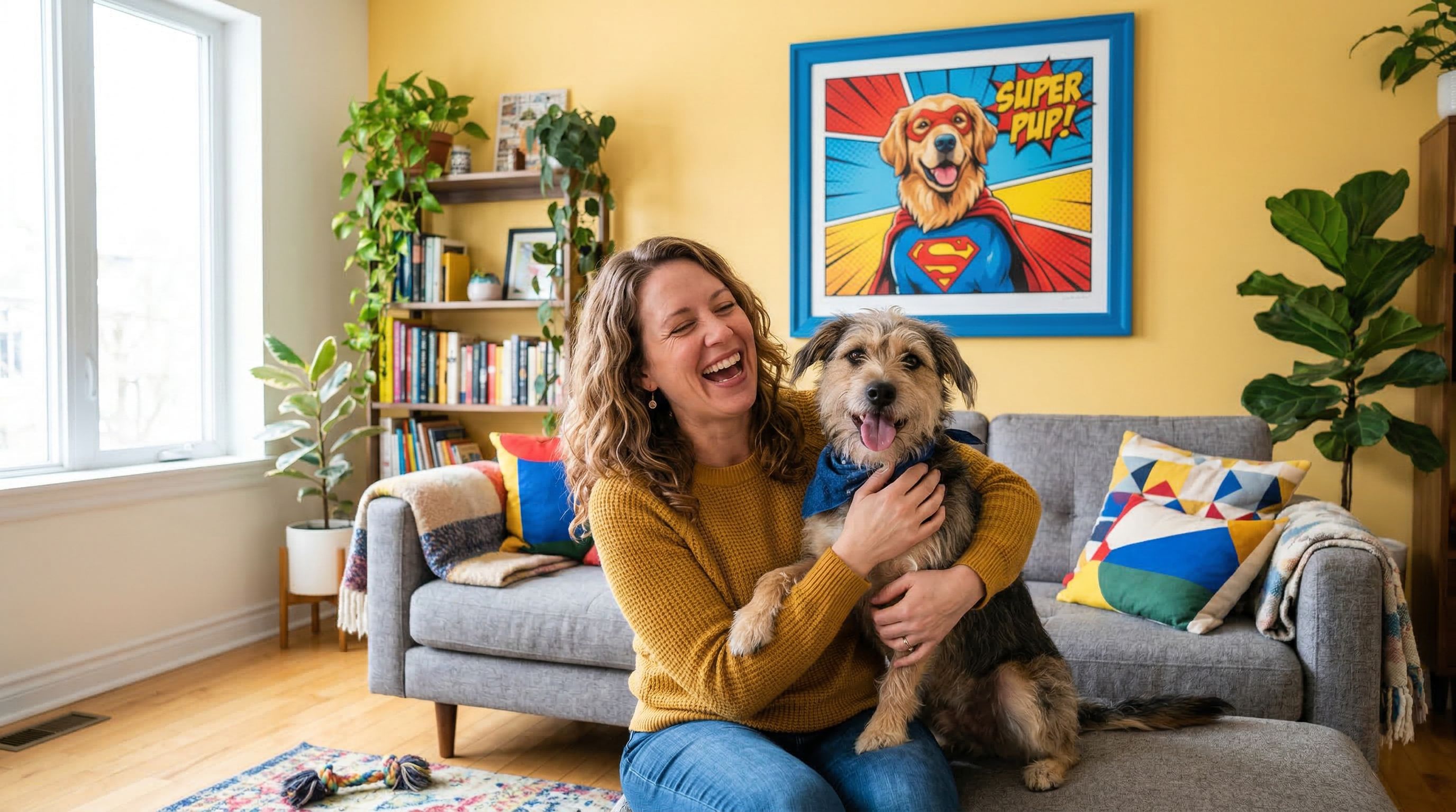 Superhero Dog Portrait — Your Pet Saves the Day