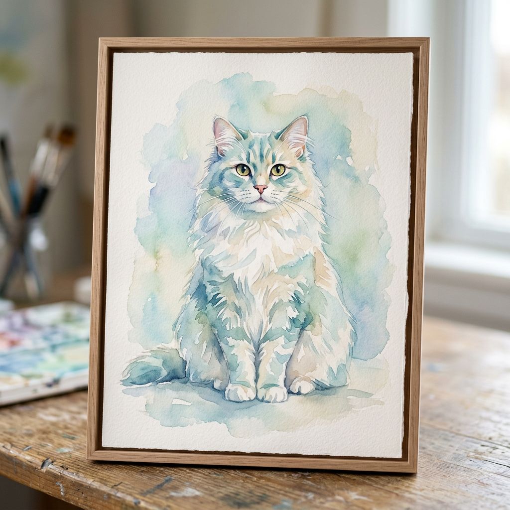Your Pet, Painted in Dreamy Watercolors